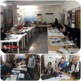 نمایشگاه و کارگاه هنرهای تجسمی به همت کانون بسیج هنرمندان خرمشهر(استان خوزستان)