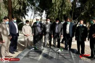 غبارروبی و عط افشانی مزار شهدای گمنام شهر بنجار