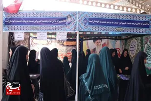 برپایی میز خدمت به مناسبت هفته امر به معروف و نهی از منکر در همدان