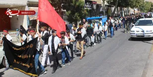 عزاداری دانش آموزان بسیجی شاهرودی به یاد قاسم ابن الحسن (ع)