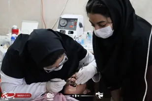 دستان پر مهر و محبت جهادگران کاشانی بر سر مردم بخش لوداب + ( فیلم و تصاویر)