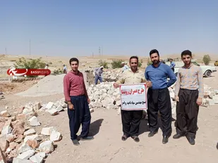 جدول گذاری در روستای سبزبلاغ استان کرمانشاه