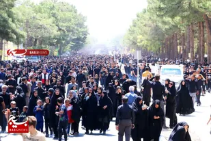 پیاده روی جاماندگان اربعین حسینی، "حرم تا حرم" در کاشمر + عکس و فیلم