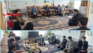 کارکنان دانشگاه گناباد با خانوادۀ دانشجو شهید دیدار کردند