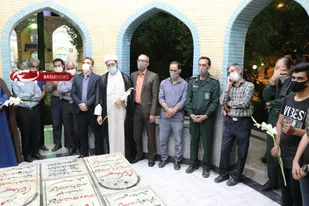 گلباران و غبار روبی مزار شهدای گمنام در شهرستان سرخه