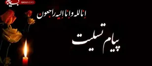 پیام تسلیت درگذشت استاد بسیجی سیدعلی شفیع پور حسینی