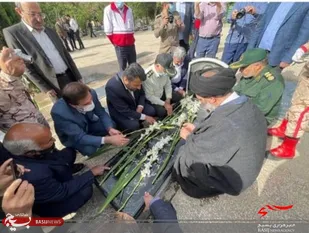 مزار شهدای سلماس غباروبی شد