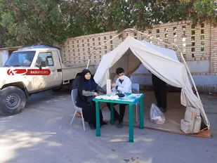 برپایی ویزیت رایگان در حاشیه برگزاری مراسم اقتدار بسیجیان در چابهار