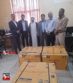 اهدا 5 دستگاه کولر گازی به مدرسه کوی ملت بندرعباس