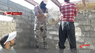 ساخت خانه برای معسرین در روستای زمان پوط قوچان توسط جهادگران