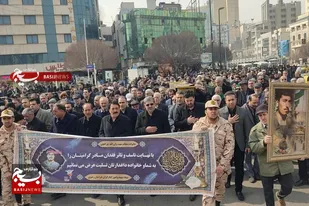 تشییع پیکر مادر شهید چراغچی در مشهد
