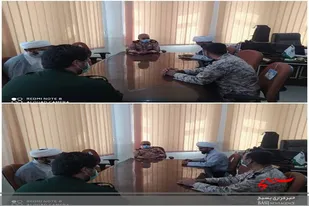 دیدار فرمانده قرارگاه عملیاتی شهید معمار با رئیس اداره اوقاف و امور خیریه شهرستان ایرانشهر