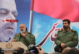برگزاری مراسم تشییع پیکر رستم قاسمی با حضور فرماندهان سپاه در شهرک شهید محلاتی تهران