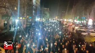 راهپیمایی۱۰ هزار نفری علیه منافقین و ضدانقلاب در هزار سنگر + فیلم و عکس