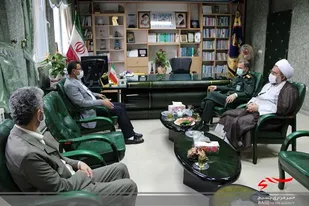دیدار مدیر کل اداره ورزش و جوانان مازندران با فرمانده سپاه کربلا