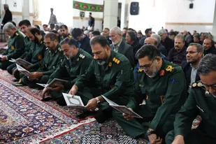 حضور فرمانده سپاه استان همدان در مراسم ختم حاج نظام&zwnj;علی قراگوزلو