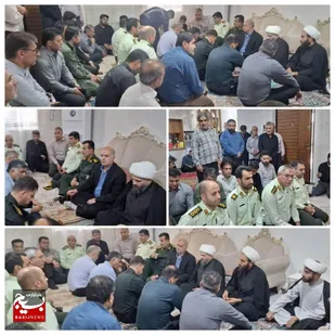 دیدار جمعی از مسئولان شهرستان گتوند با خانواده شهید والامقام &laquo;شاهین لطف آذر