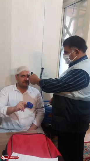 تب سنجی و پایش سلامت نیروهای حفاظت حرم مطهر رضوی