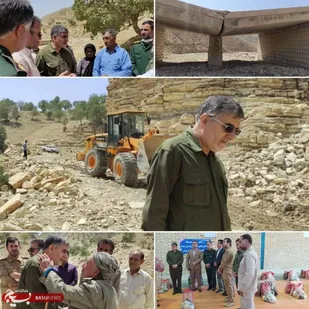 حضور میدانی سردار شاکرمی در مناطق سیل زده بخش بولی/ رفع مشکلات سیل زدگان اولویتی اساسی است