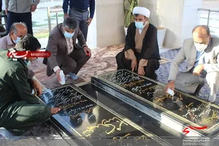 غبار روبی گلزار شهدا گمنام  شهر دلوار