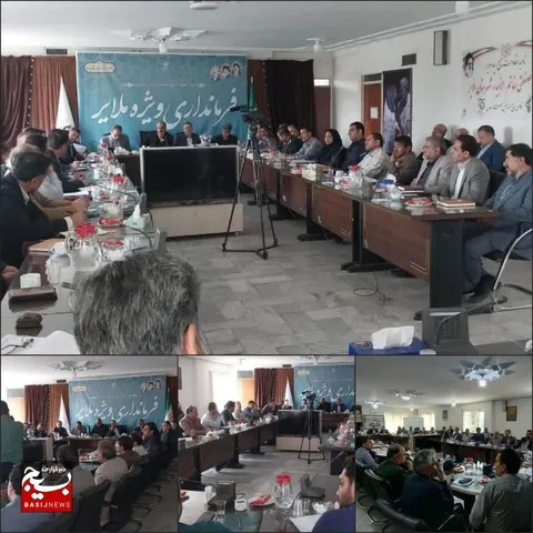 برگزاری جلسه قرارگاه صنعتی خاتم الانبیاء بسیج مهندسین صنعت ومعدن شهرستان ملایر استان همدان