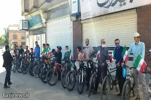 برگزاری همایش دوچرخه سواری پایگاه شهید سلیمانی همدان
