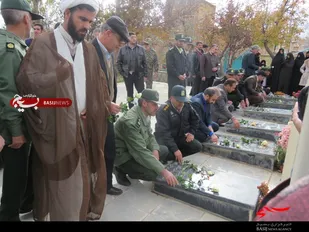 گلزار شهدای برف انبار عطر افشانی شد