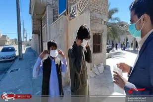 توزیع ماسک رایگان بین&zwnj; نمازگزاران مسجد جامع اهل سنت قبا