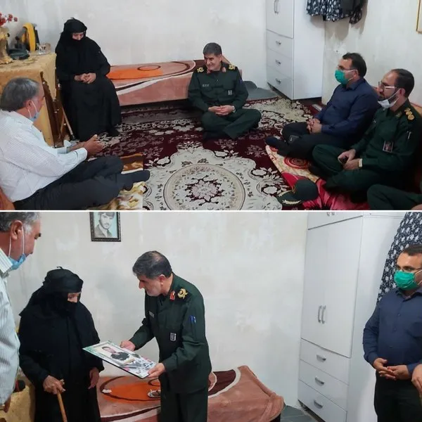 دیدار فرمانده سپاه امیرالمؤمنین(ع) استان ایلام با خانواده شهید پاسدار 