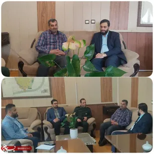 دیدار مسئول سازمان بسیج کارگران و کارخانجات استان مازندران با شهردار و فرمانده پایگاه مقاومت بسیج کارگری شهرستان گلوگاه