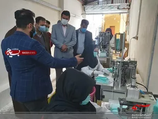 بازدید از مرکز تولید ماسک سه لایه در آمل
