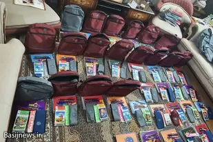 توزیع بسته معیشتی و ۳۰۰ بسته لوازم تحریر به همت حوزه دباغ همدان