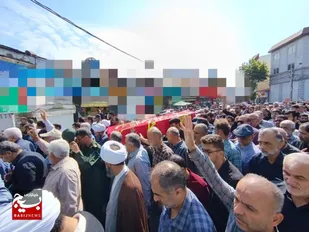 پیکر شهید مدافع وطن &laquo;شهیدمجتبی  محمدحسینی&raquo; در روستای اوشیان چابکسر تشییع  و تدفین شد