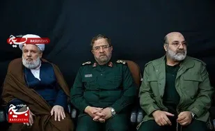 تصویر سردار شهید محمدرضا زاهدی در کنار مسئول نمایندگی ولی فقیه در سپاه استان البرز