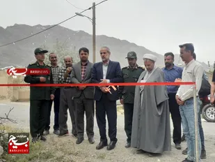 افتتاح کانال آبرسانی کشاورزی در بوانات توسط بسیج سازندگی