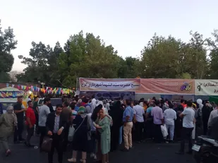 برپایی ۲۰ موکب جشن عید غدیر خم در بلوار بلال میدان توحید+تصاویر