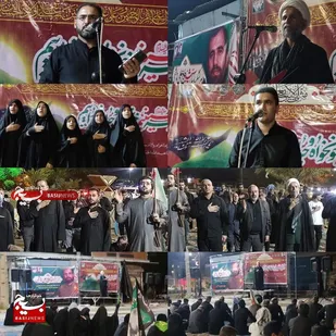 عزاداری شب نهم محرم و یادواره شهید علی هاشمی در حمیدیه برگزار شد