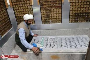 غبارروبی امامزاده ابراهیم روستای قهج شاهرود+ تصاویر