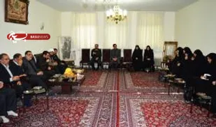 دیدار مسئولین و فرماندهان بسیج ناحیه شهید مفتح با همسر علامه شهید مطهری