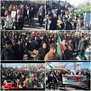 حضور پر شور مشگین شهری ها در راهپیمایی ۲۲ بهمن
