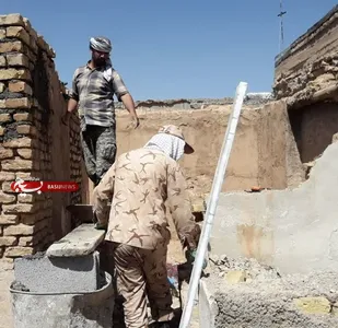 خدمت رسانی رزمندگان گردان 112 امام حسین(ع) در قالب فعالیت های گروه جهادی