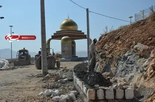 تکمیل یادمان های شهدا با کمک بسیج سازندگی