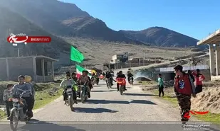 رژه موتوری در روستای بارز لردگان