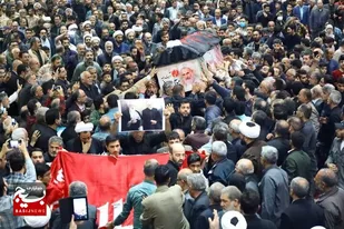 بدرقه باشکوه پیکر مطهر شهید آیت الله سلیمانی در بابلسر
