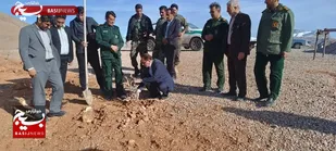 کاشت ۴۵ نهال درخت در تپه نورالشهدای ریگ