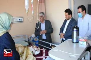 عیادت مسئول سازمان بسیج اصناف استان همدان از کودکان بستری در بیمارستان اکباتان