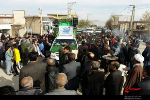 ورود پیکر مطهر شهدای گمنام روستای شهرک سلگی نهاوند