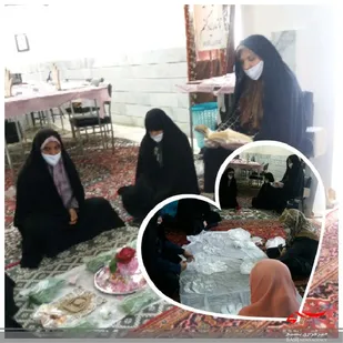 زمزمه دعای مجیر توسط مدافعان سلامت در کارگاه تولید دستکش