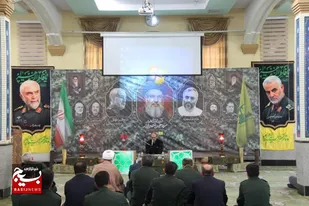 مراسم مجاهد شهید نصرالله و شهید همدانی در سپاه استان همدان برگزار شد