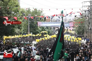 برگزاری مراسم عزاداری عاشورای حسینی در رجائی شهر + تصاویر